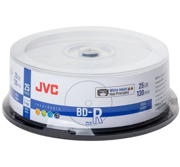 Image of JVC BluRay BD-R 4x 25 GB 25cake Printable (IT14837)
